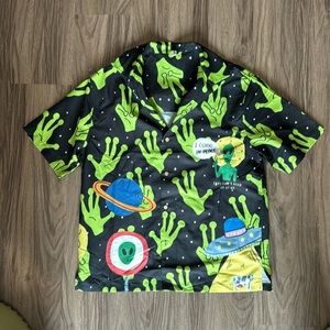 Alien button down shirt